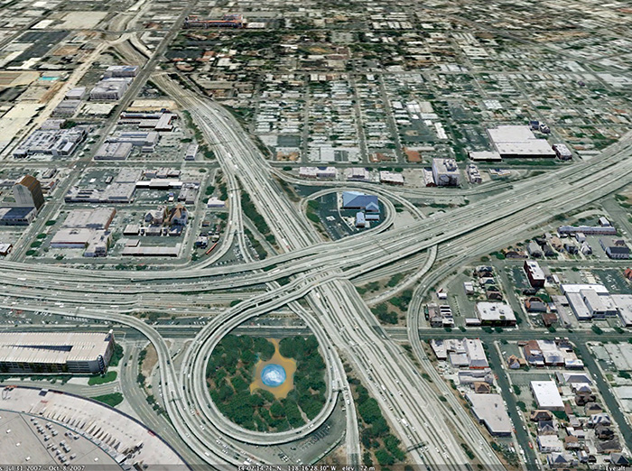 LA Interchange, Google Earth Sketch (opposite view), 2010