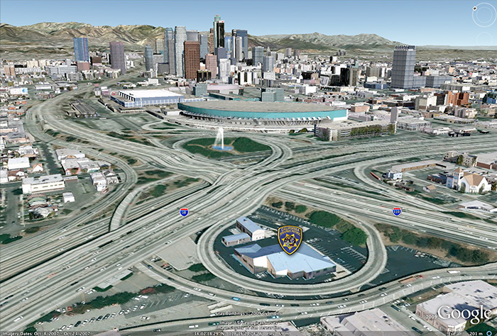 LA Interchange, Google Earth Sketch with Fountain, 2010