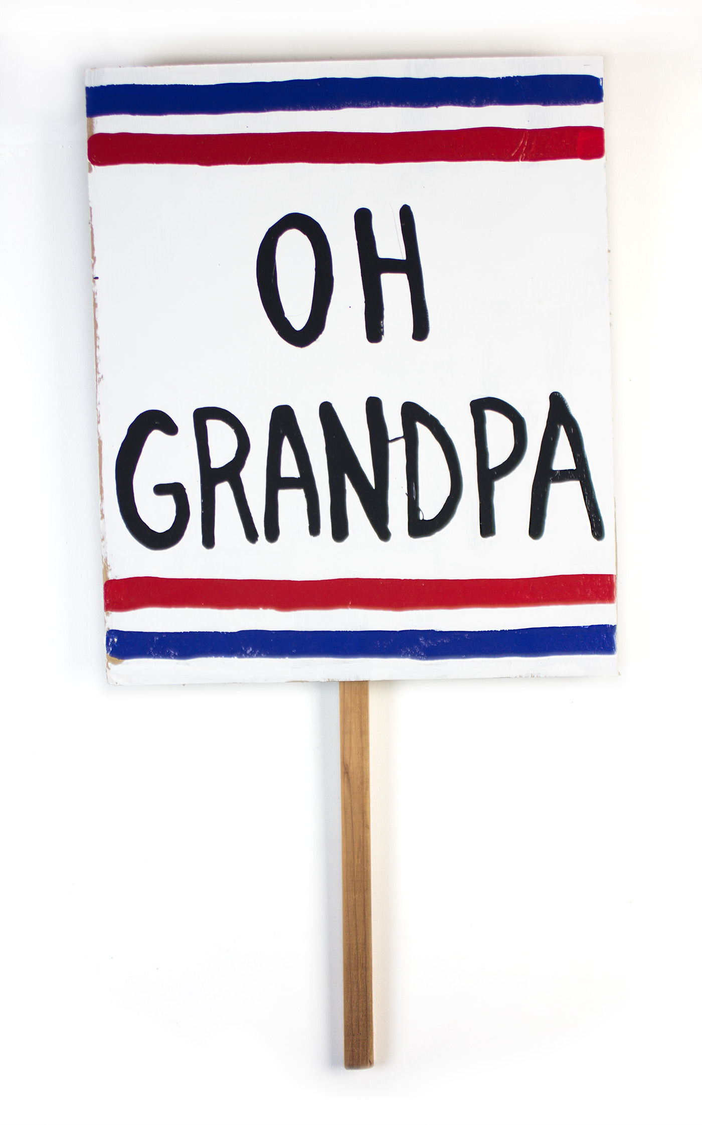 photo of painted sign "Oh Grandpa" (sign), 2016 by Luther Thie